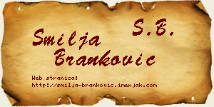 Smilja Branković vizit kartica